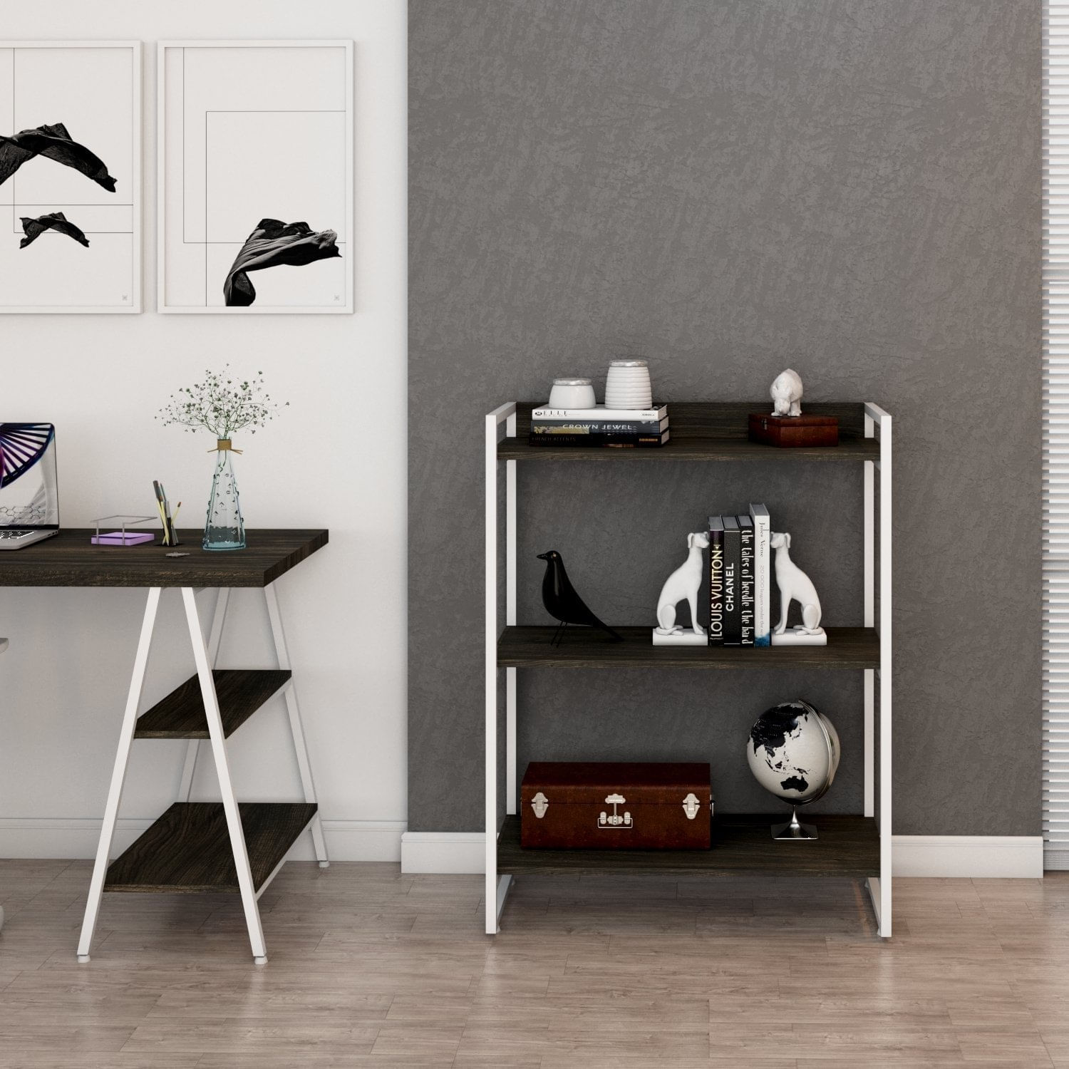 Estante Multiuso 104cmx80cm 3 Prateleiras Kuadra