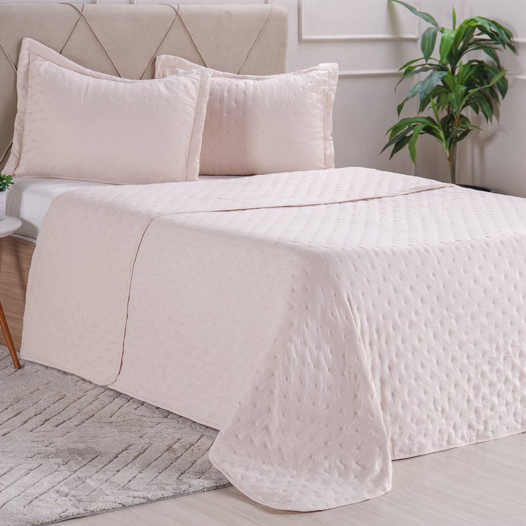 Kit Cobre Leito King Miraggio Ultra Soft 260x280cm Suede