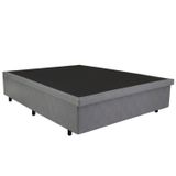Base Box Baú Viúva 128x188x42cm Courino Cinza
