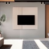 Painel Para Tv Até 58 Polegadas Ripado 140cm Boto Off White