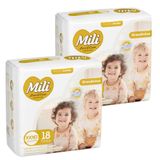 Fralda Descartável Mili Love &amp; Care 2 Pacotes Com 18 (total: 36 Fraldas) Xxxg - Grandinho