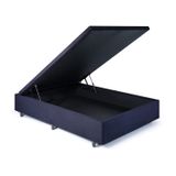 Base Box Baú Casal 128x188x42cm Suede Preto