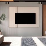 Painel Para Tv Até 70 Polegadas Ripado 180cm Boto Off White