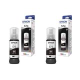 Kit 2x Tintas Epson T574120al T574120 T574 574 2 Pretos Original 70ml