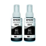 Kit 2x Tintas Pretas Epson Original T664 664 L395 L380 L375 L220 L455