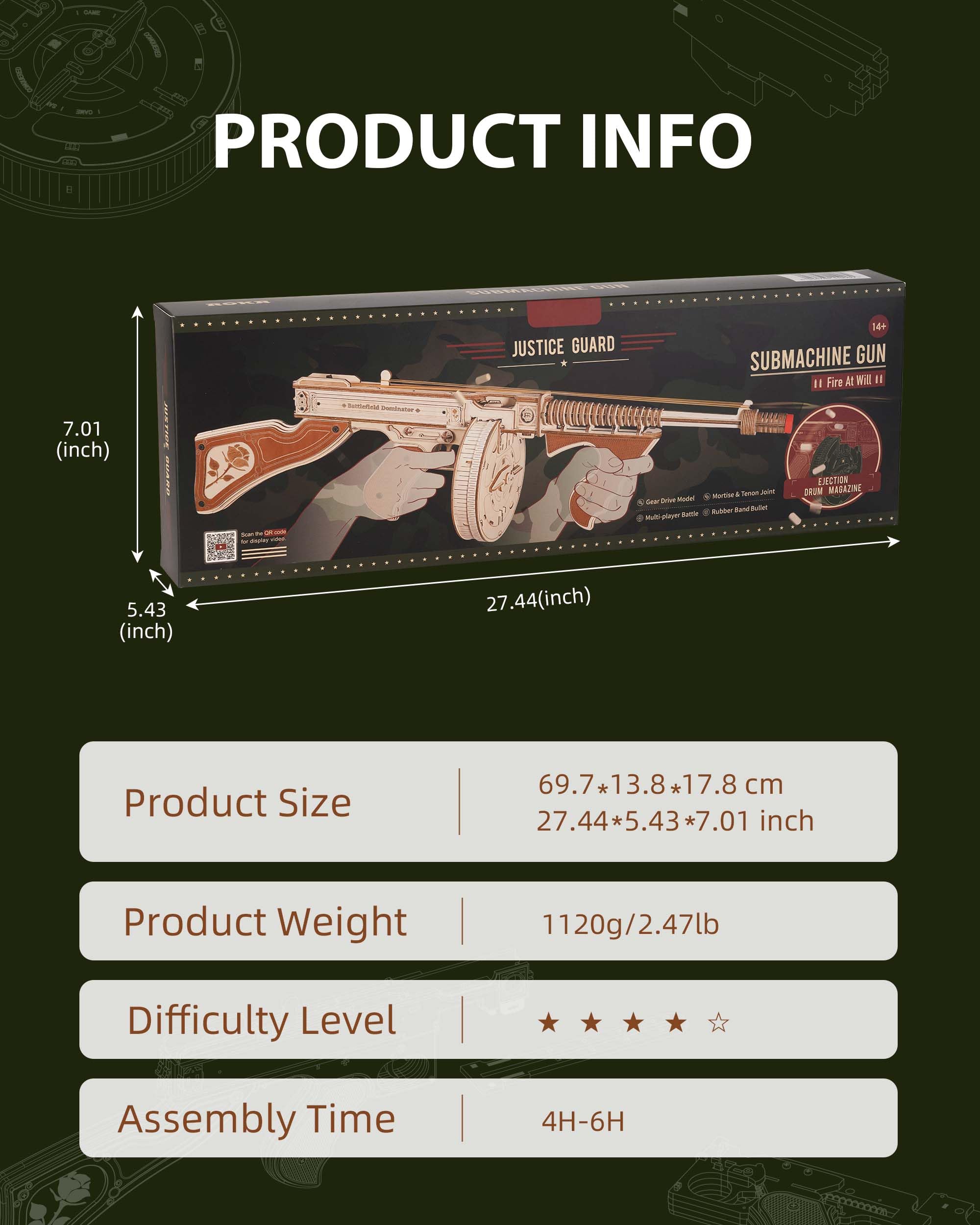 Quebra-cabeça 3d Rowood Tommy Rubber Band Gun Kit Lqb01 - Carrefour