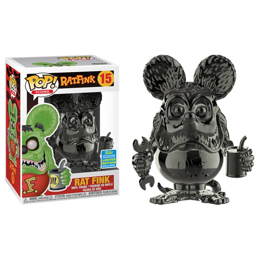 Funko Pop! Ícones Pretos Chrome Rat Fink 2019, Exclusivo Da Sdcc