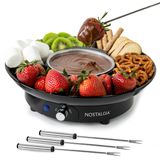 Conjunto De Panelas Elétricas De Fondue Nostalgia 300ml Para Queijo E Chocolate