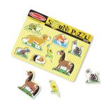 Quebra-cabeça Melissa &amp; Doug Pets Sound Wooden 8 Peças De 2 Anos Ou Mais
