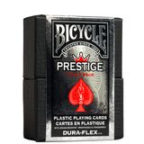Cartões De Baralho Bicycle Prestige Plástico Impermeável Vermelho E Azul