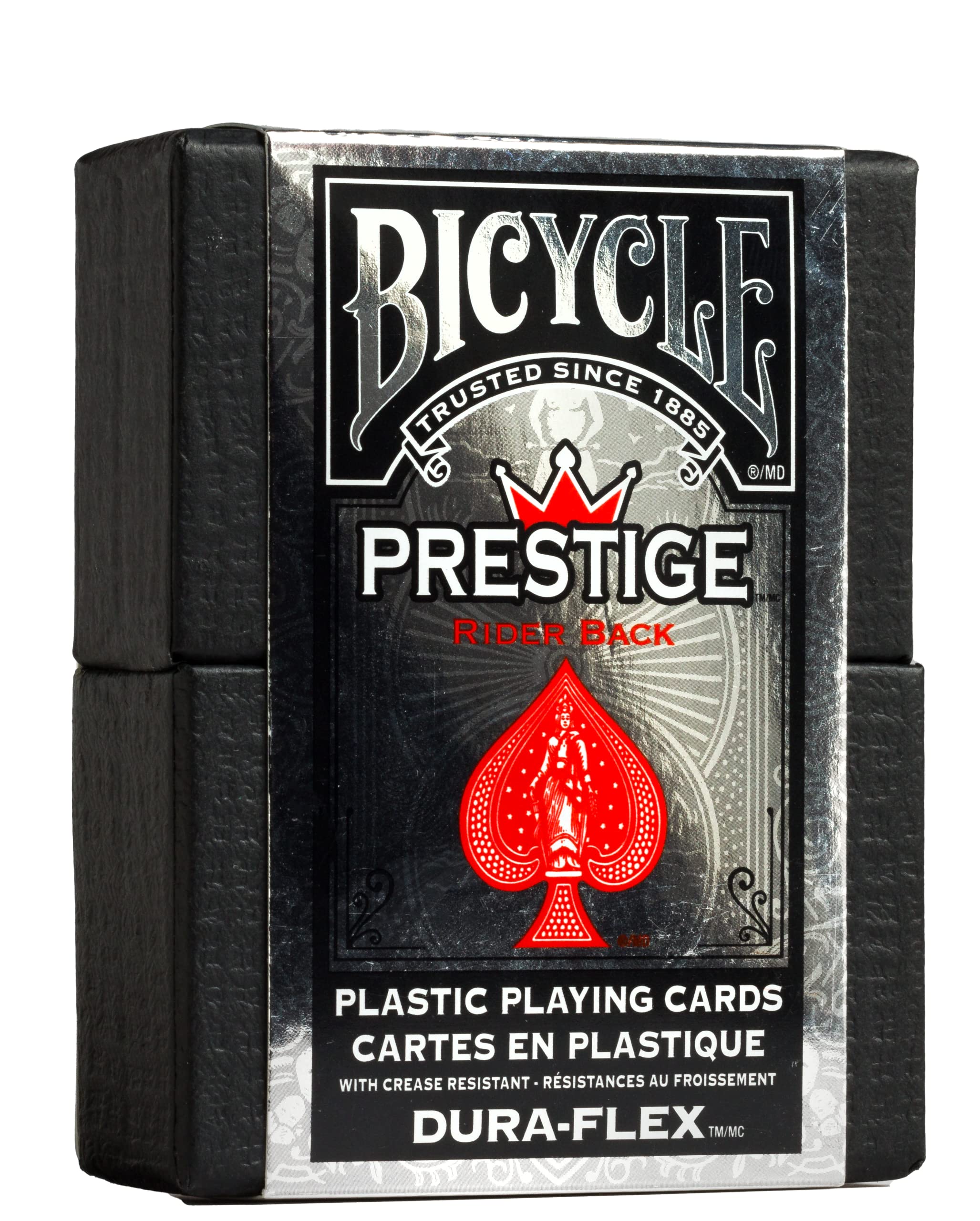 Cartões De Baralho Bicycle Prestige Plástico Impermeável Vermelho E Azul