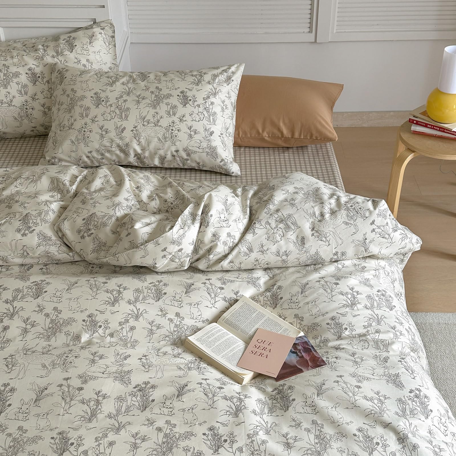 Conjunto De Capa De Edredon Lifetb Vintage Botanical Floral Queen