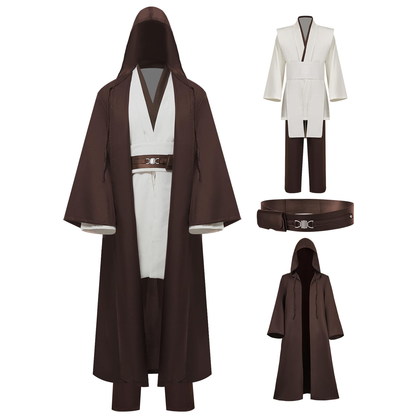 Costume Wecos Tunic Hoded Robe Knight Halloween Para Homens