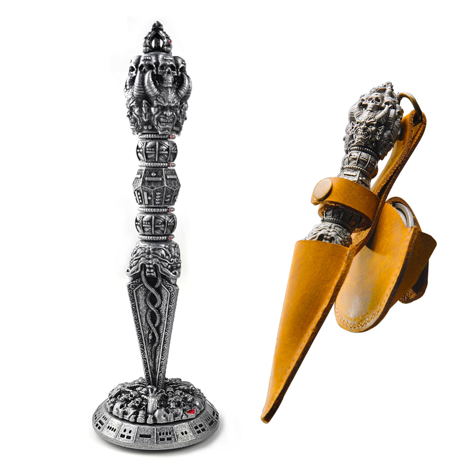 Conjunto De Dados Ud Unique Dnd Wand Dice 7 Em 1 Com Caveira Giratória