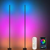 Luminária De Chão Miortior Corner, Pacote Com 2, Led Rgb, 16 Milhões De Cores