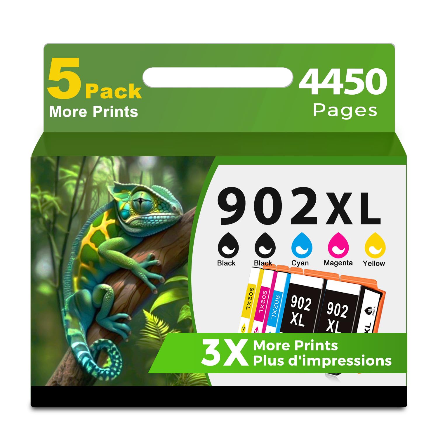 Pacote Combinado De Cartuchos De Tinta Ankink 902xl Compatível Com Hp 902