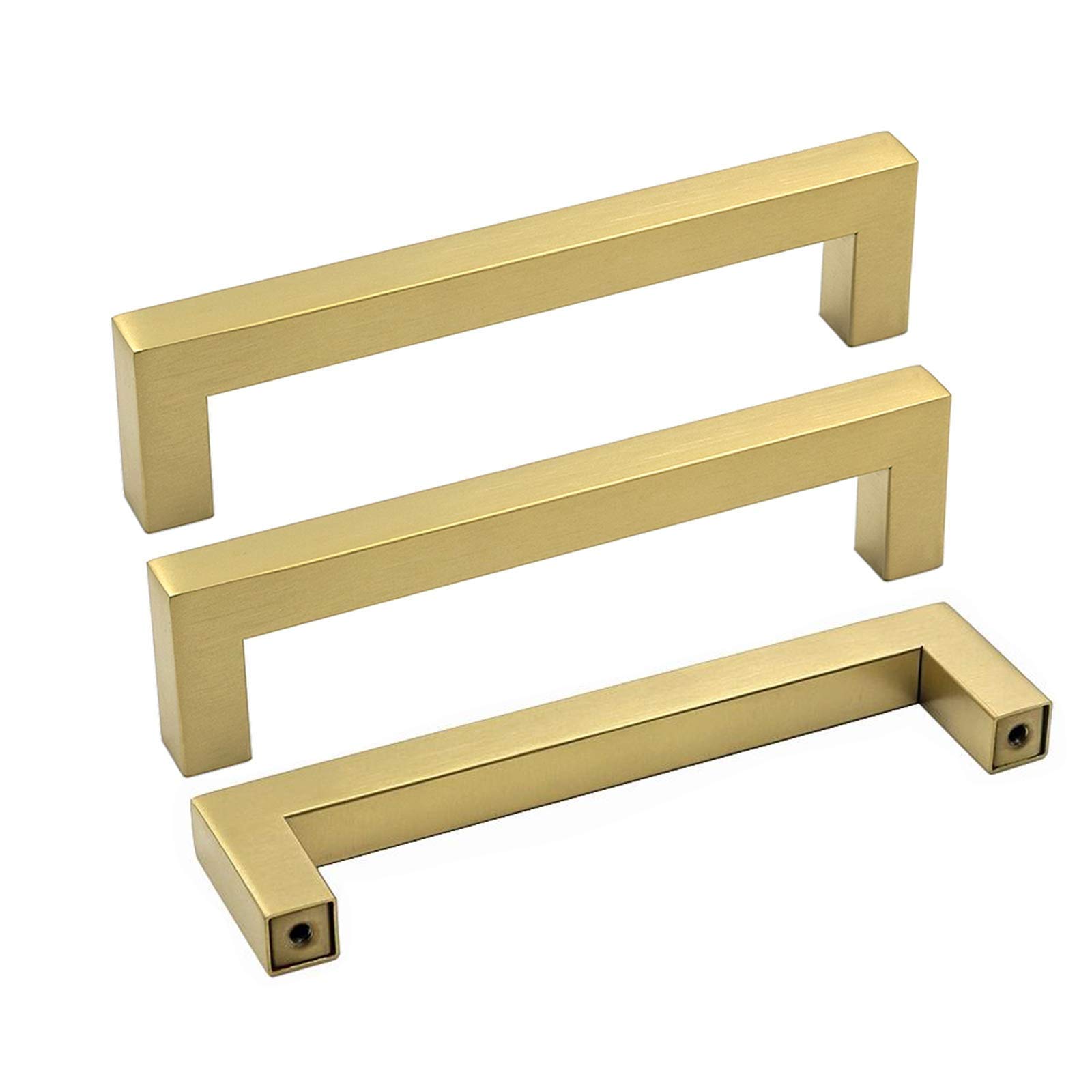 Cabinet Pulls Goldenwarm Gold Square Kitchen 160 Mm, Pacote Com 15