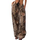 Calça De Moletom Feminina Eutten, Perna Larga, Leopardo, Cintura Alta, Lã