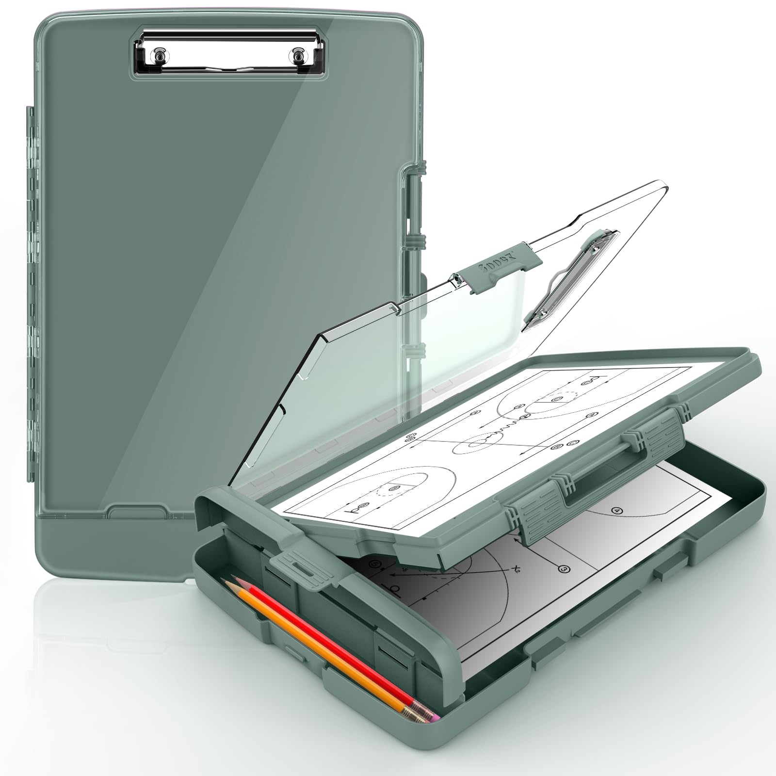 Prancheta Sooez Original Com 2 Compartimentos E Porta-canetas 21x28cm