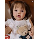 Reborn Doll Angelbaby Big Realistic Bebê De 60 Cm Com Dentes