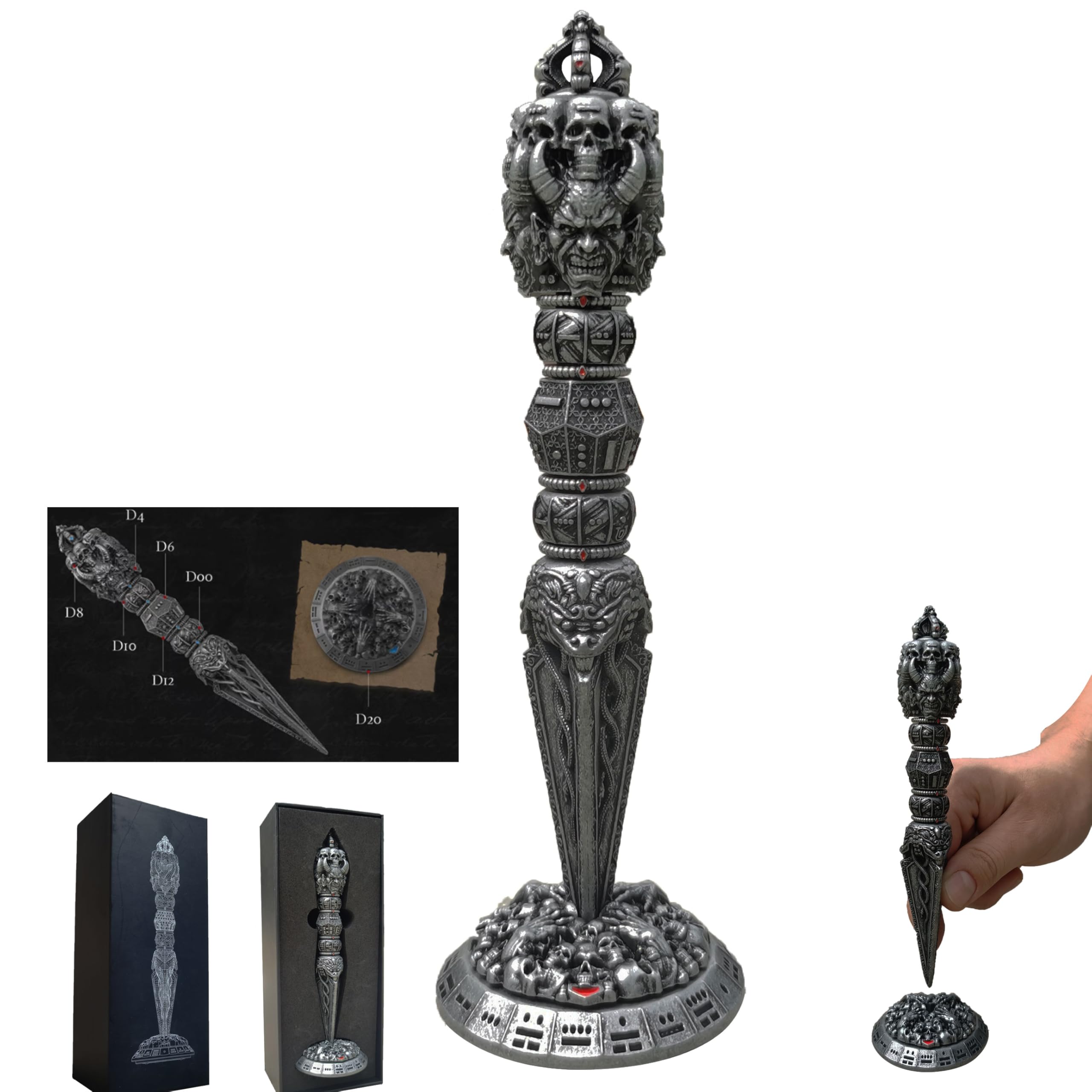 Conjunto De Dados E Dnd Para Dungeons And Dragons Com Roleta Spinner