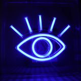 Sinal De Néon Qiaofei Led Pink Eye Shape Para Desktop Doméstico (rosa)
