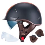 Capacete De Meia Face Para Motocicleta Vcoros F-07 Angel Dot Aprovado