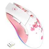 Mouse Para Jogos Dareu Sakura Pink Sem Fio 10k Dpi Rgb