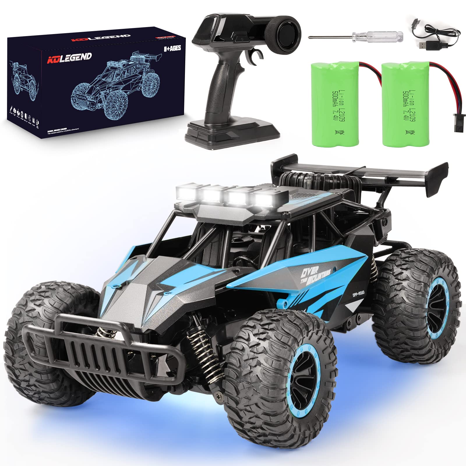 Rc Car Kolegend 20 Km/h Controle Remoto 30 Min 2 Baterias Para Crianças