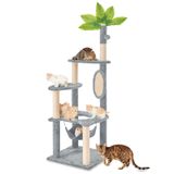Cat Tree Tscomon 55 Para Gatos Domésticos Com Rede E Arranhador