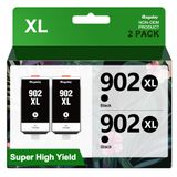 Cartuchos De Tinta Gagalay 902xl Pretos De Alto Rendimento Para Impressoras Hp