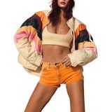 Jaqueta Acolchoada Kggt Oversize Packable Shine Puffer Apricot Xs
