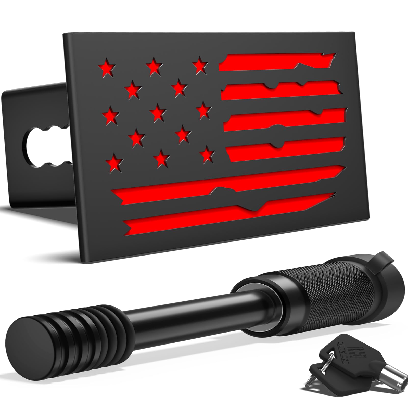 Tampa De Engate De Trailer Ogye Com Bandeira Americana Para Engate De 2 Polegadas