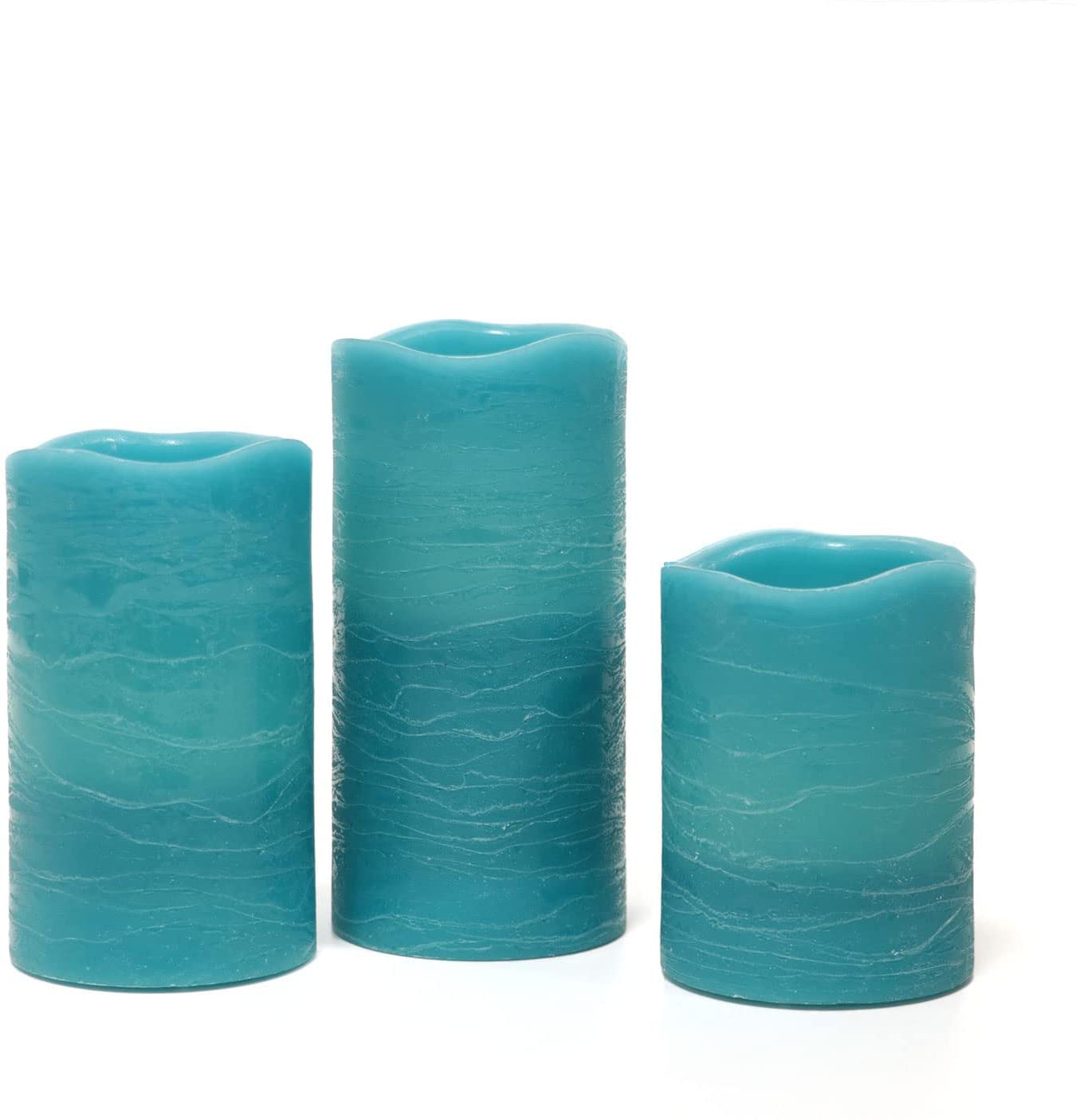 Velas Led Sem Chama Rhytsing Turquoise Com Temporizador, Conjunto De 3