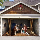Decoração De Banner De Porta De Garagem Presépio De Natal 480x2
