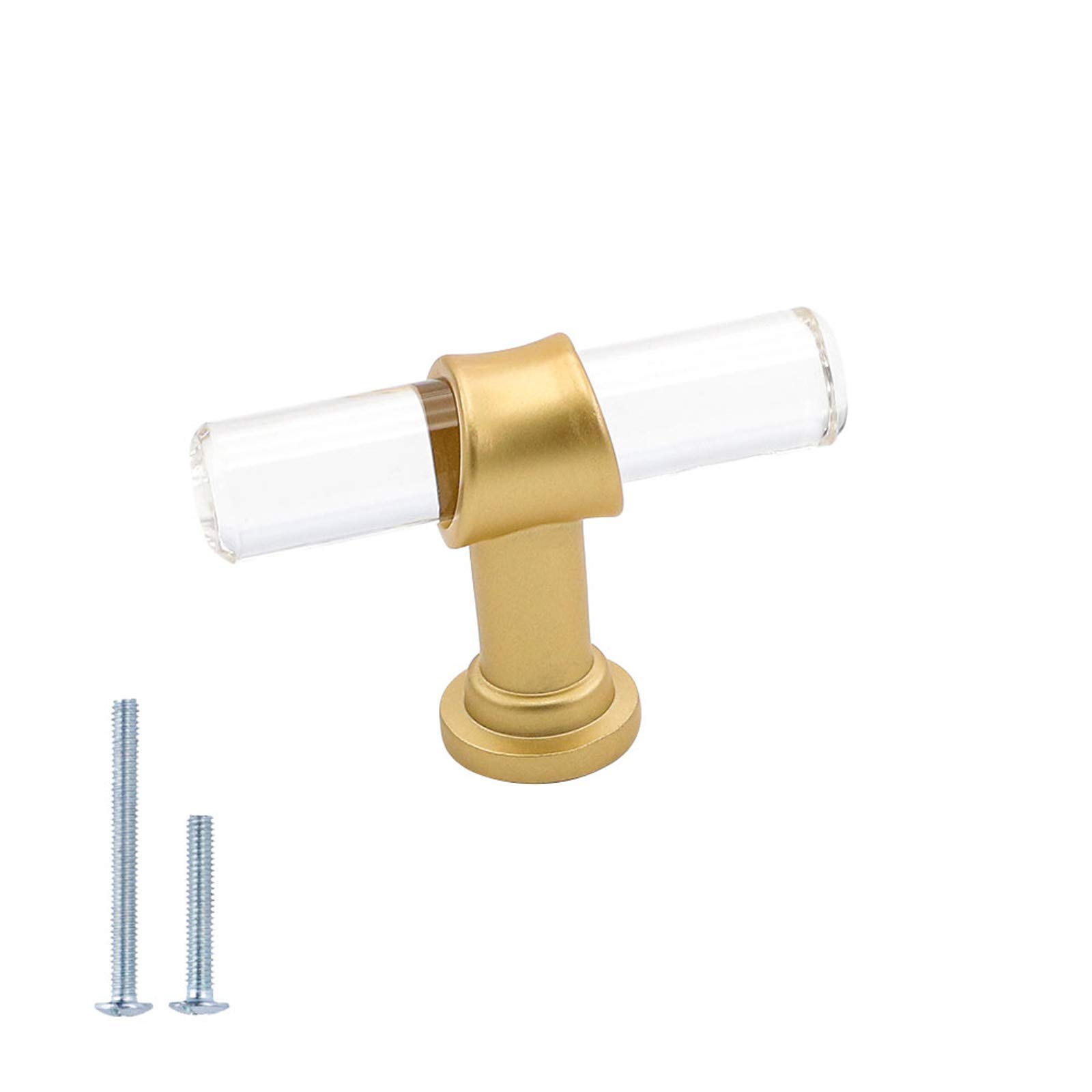Cabinet Knobs Goldenwarm Ls9165gd, Acrílico Dourado, Pacote Com 20