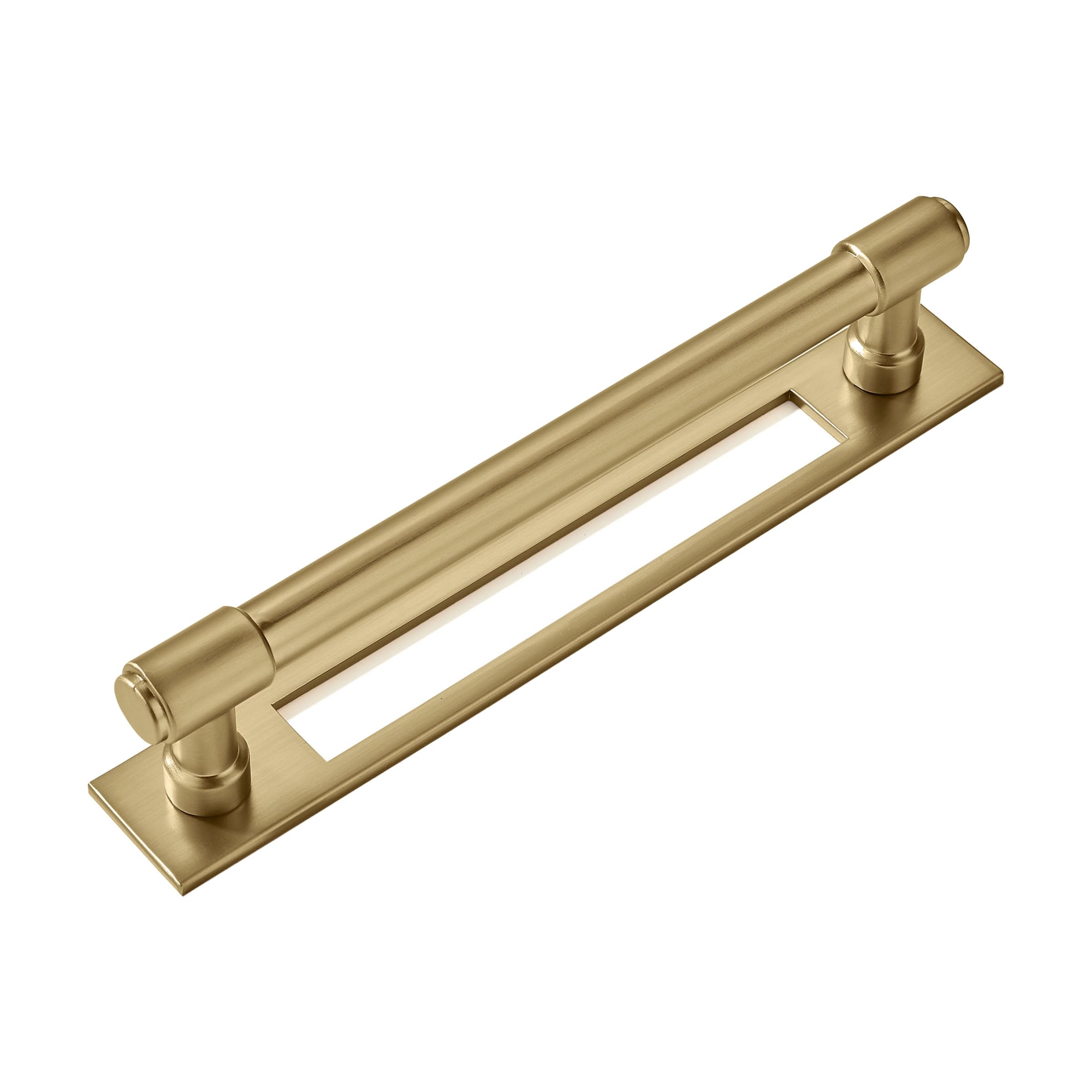 Cabinet Pull Backplate Khtumeware, 6 Polegadas, Champanhe, Bronze, Pacote Com 5