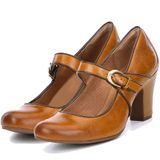 Sapatos Shodense Vintage Kitten Heel Mary Jane Gold Para Mulheres