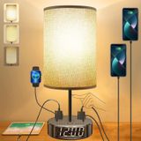 Candeeiro De Mesa Mindore Bedside Com Portas E Tomadas Usb Alarm Clock