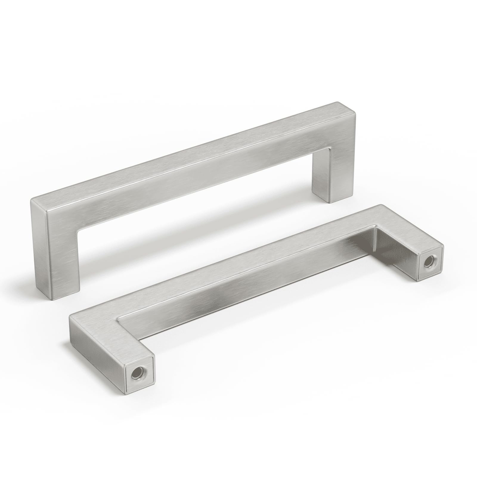 Cabinet Pulls Homdiy Em Aço Inoxidável De Níquel Escovado, Pacote De 4 Polegadas E 25