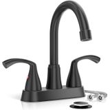 Torneira De Pia De Banheiro Phiestina Jc180-mb Preto Fosco 4" 2/3 Furos