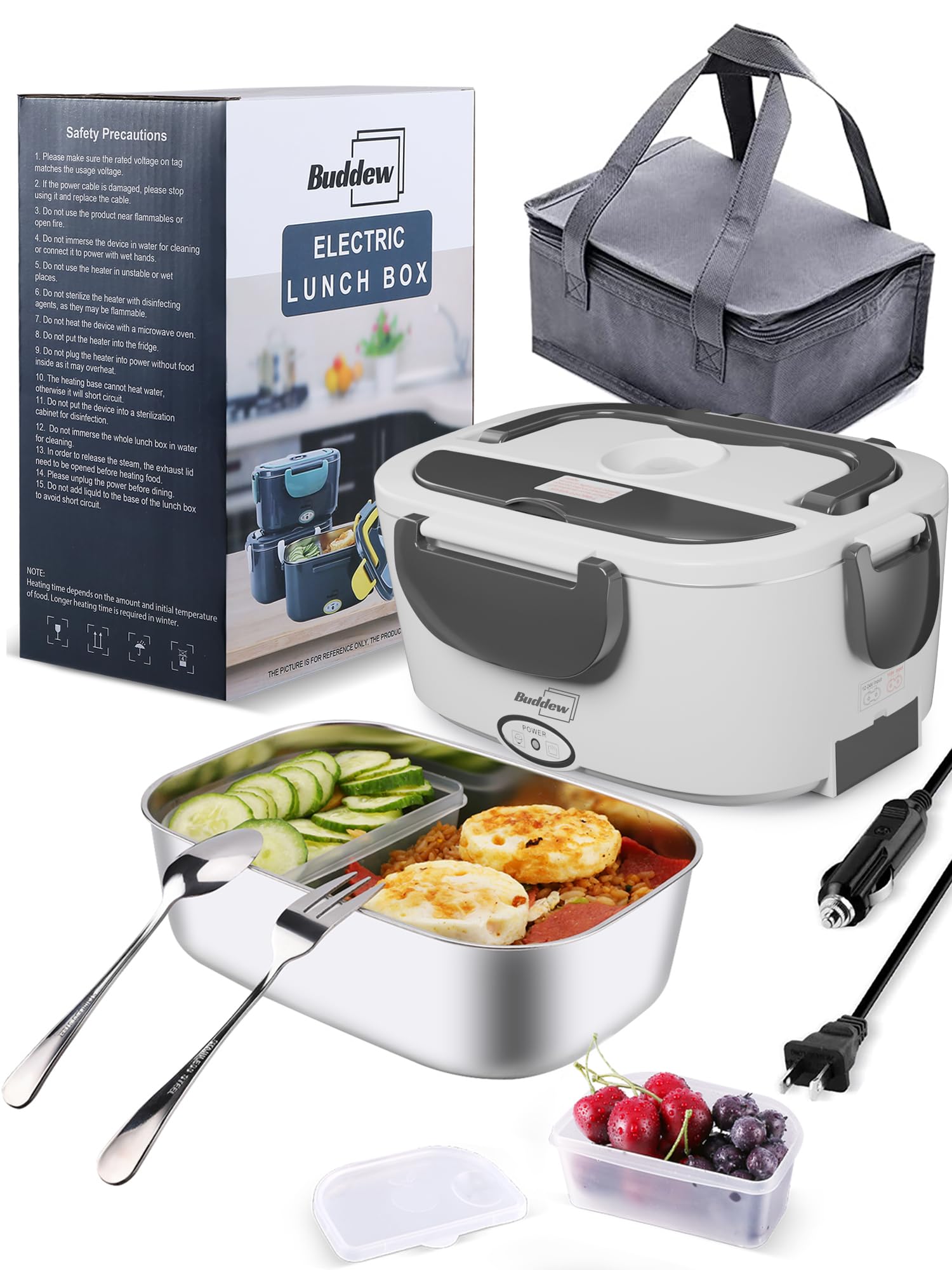 Lancheira Elétrica Buddew 80w Aquecedor De Alimentos 1.5l Para Adultos