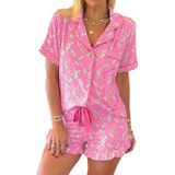 Conjunto De Pijama Feminino Kevamolly Com Estampa De Bastão De Doces De Natal 2gg