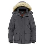 Casaco Espesso De Inverno Jyg Men Warm Puffer Parka, Jaqueta De Pele