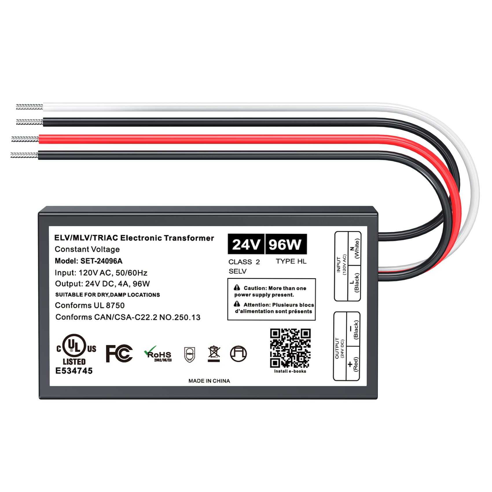 Driver De Led Inexaccessories 60w 12v Regulável Para Lutron E Leviton