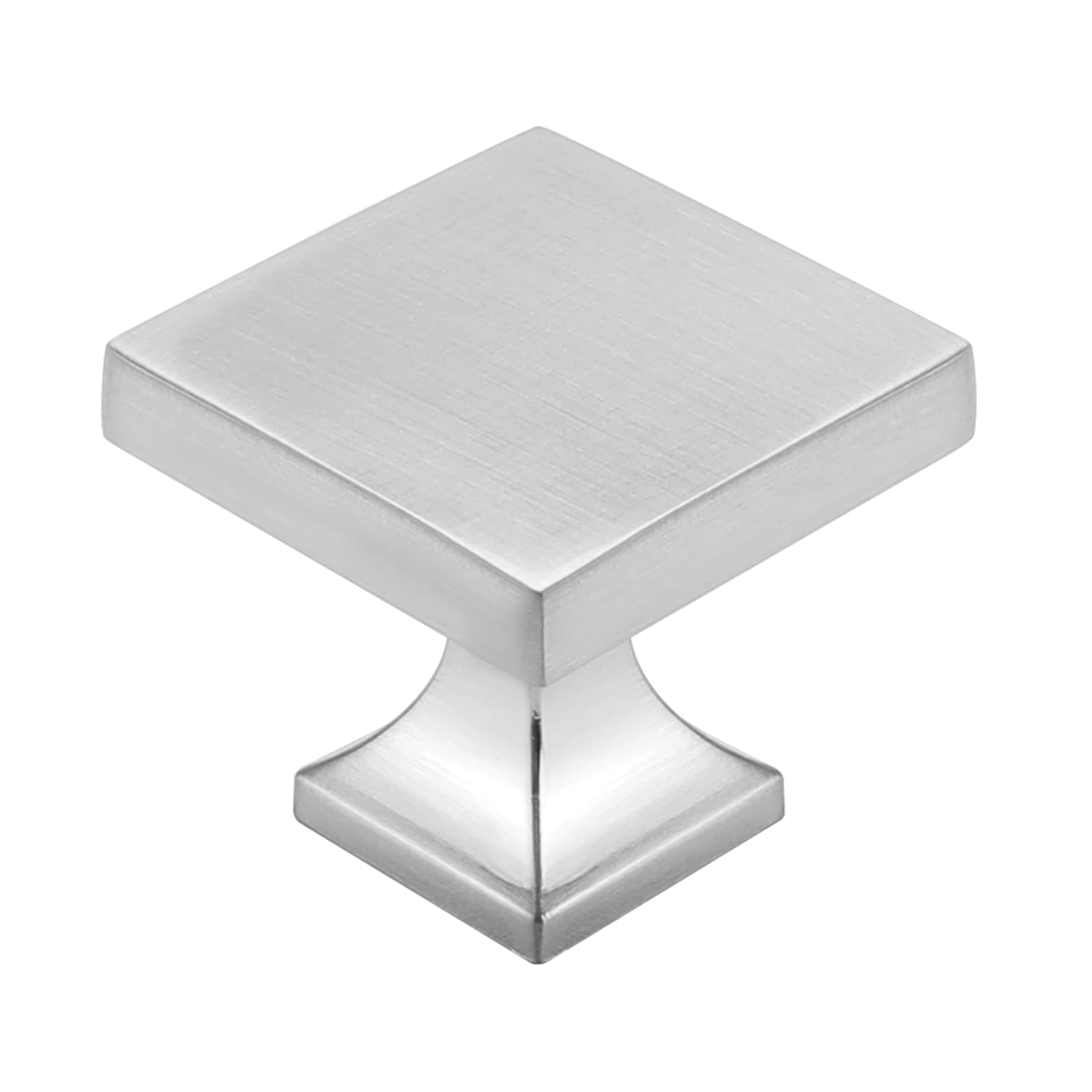 Cabinet Knobs Homdiy Brushed Nickel Square, Pacote Com 25