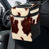 Lata De Lixo Para Carro Gactivity Western Cowhide Impermeável Com Tampa