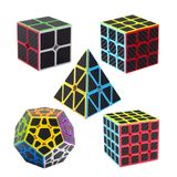 Conjunto Speed Cube Roxenda, Pacote Com 5, 2x2, 3x3, 4x4, Megaminx Pyramid