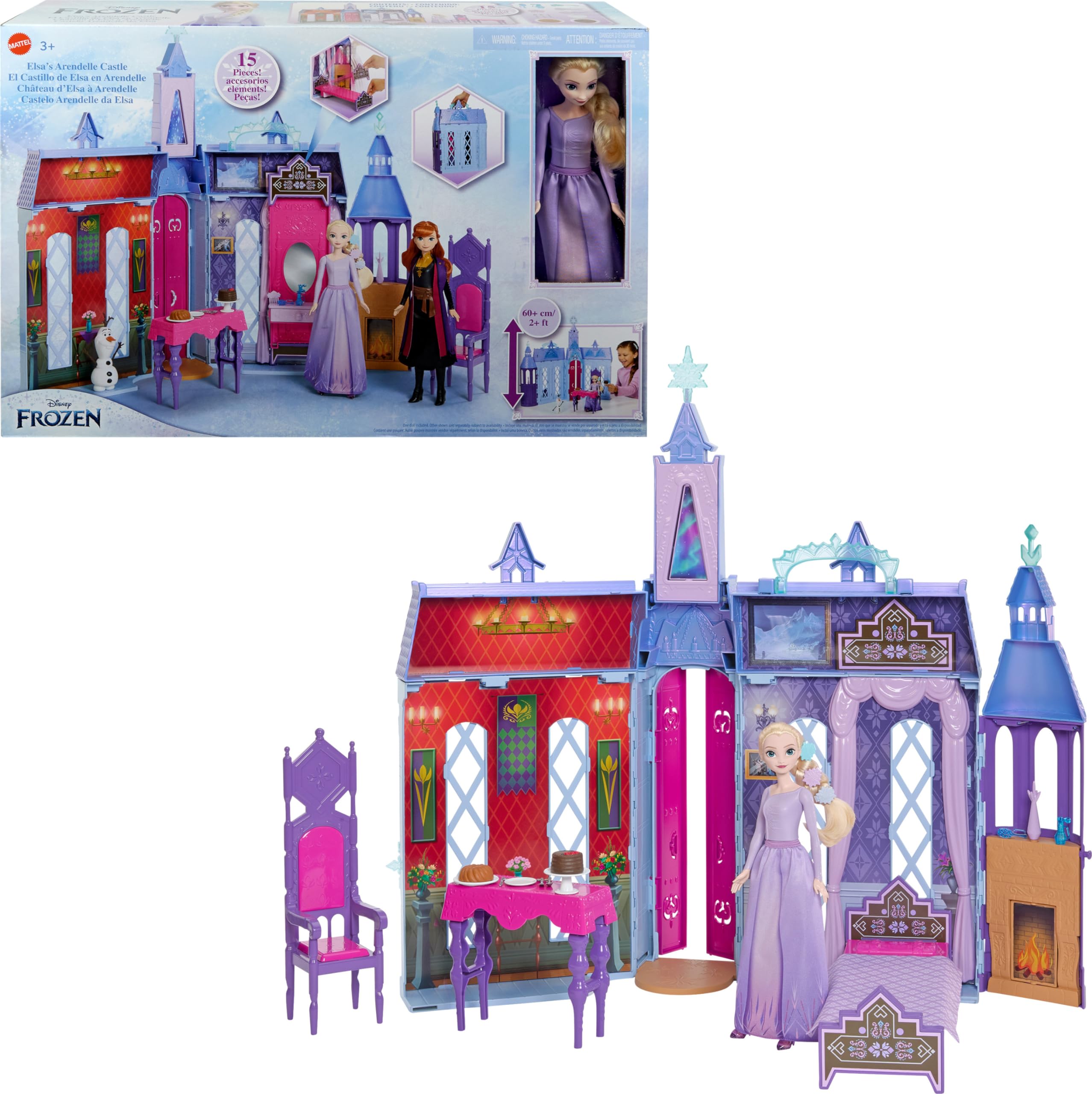 Casa De Bonecas Mattel Disney Frozen Arendelle Com Elsa