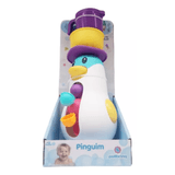 Brinquedo Interativo Para Bebe Banho Com Pinguim Polibrinq